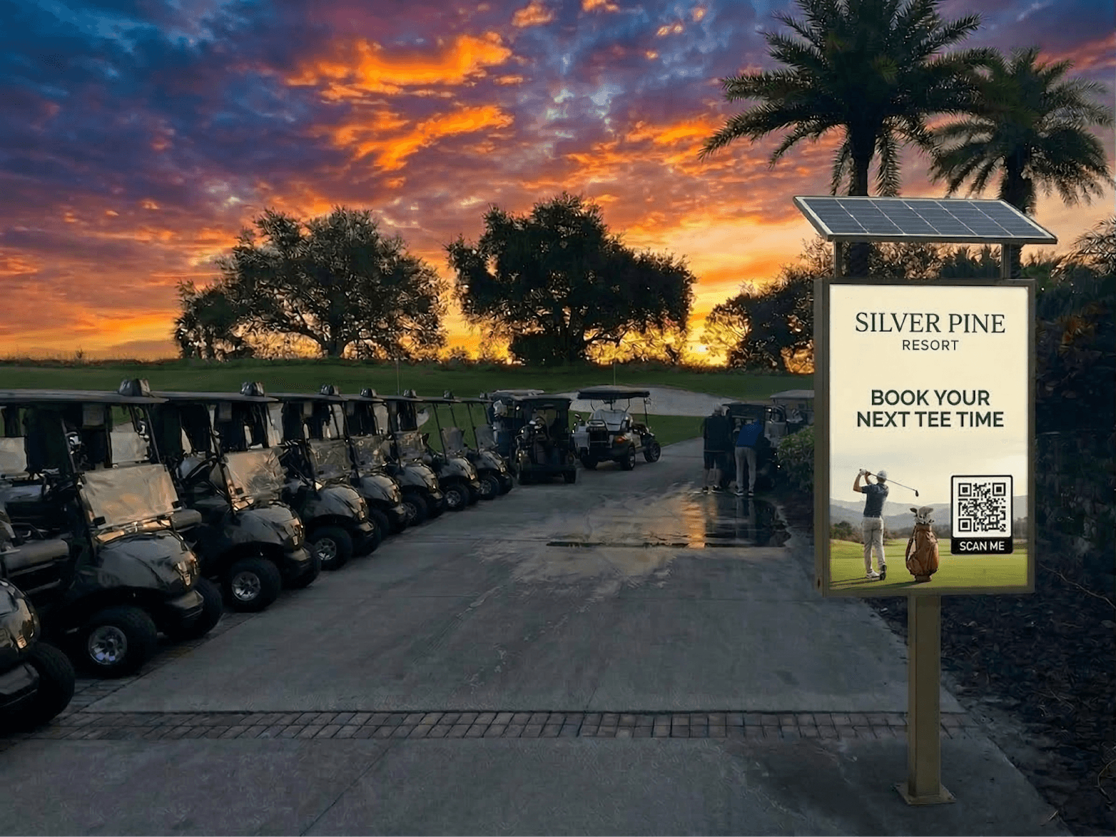 Big Digital E Paper Kiosk for Golf